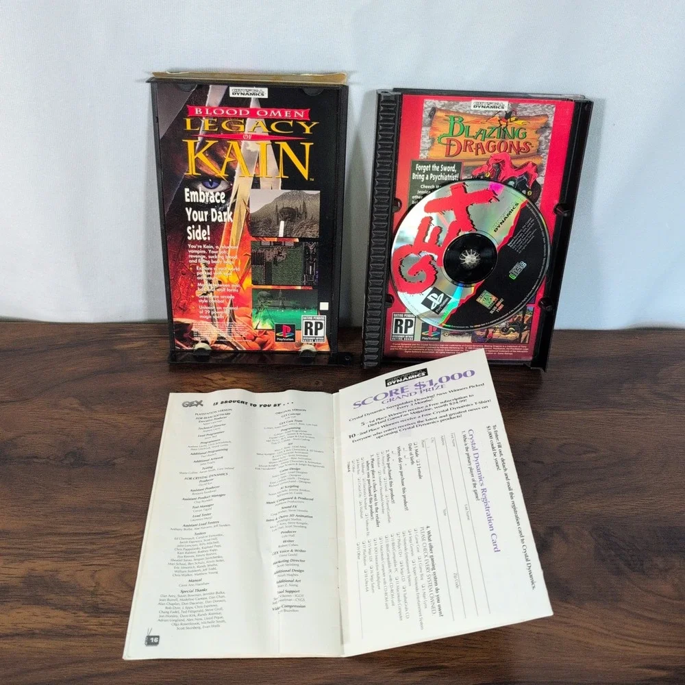 Gex for Sony PlayStation 1 PS1 Long Box NTSC-U/C w/ Manual & Reg Card Included